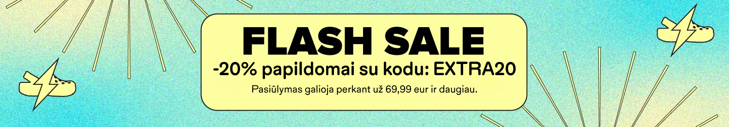 Flash Sale Crocs.lt &ndash; tik &scaron;iandien papildoma 20 % nuolaida VISKAM su kodu EXTRA20. Nepraleisk ir sutaupyk dabar!